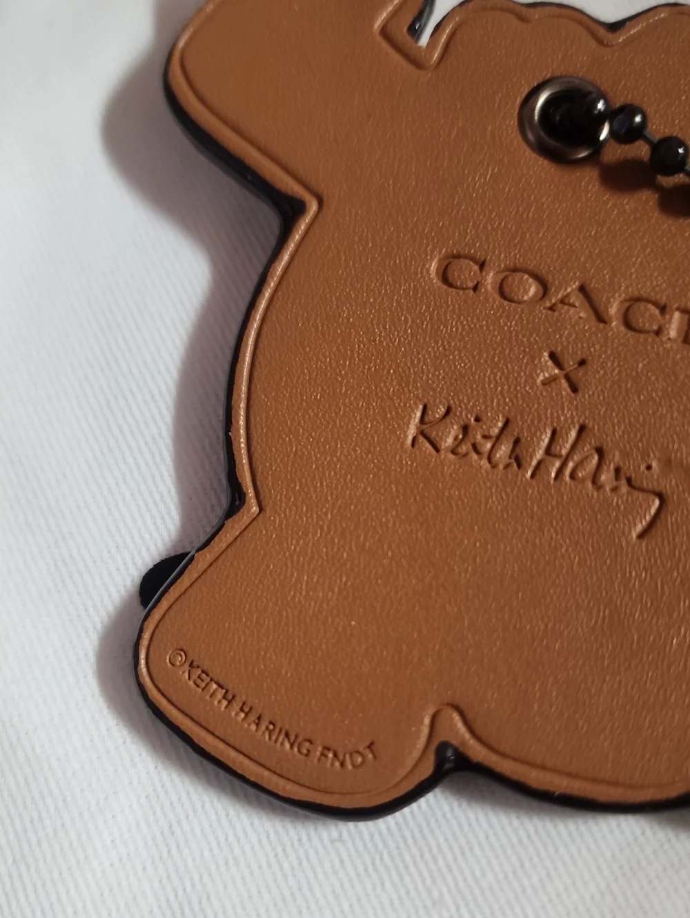 COACH X Keith Haring Colab Leather Glitter Dancing Dog Bag Charm Nwot